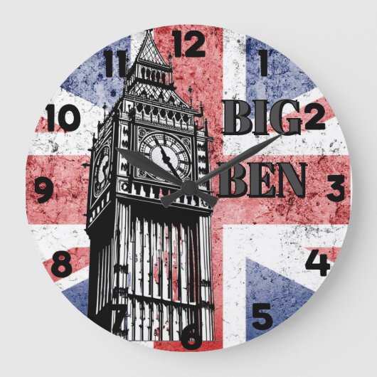 London Big Ben Union Jack Grote Klok (Voorkant)