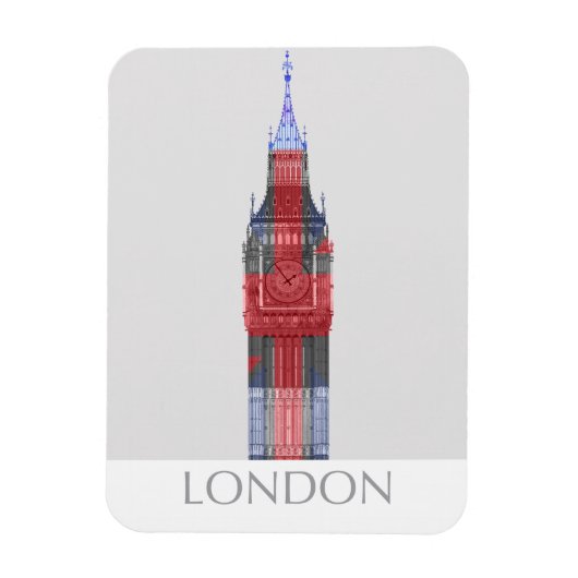 London Big Ben Union Jack Magneet (Verticaal)