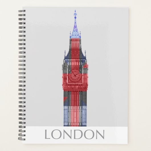 London Big Ben Union Jack Planner (Voorkant)