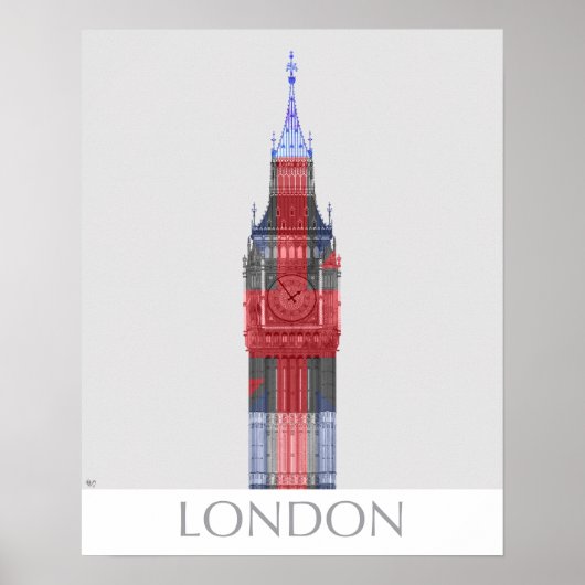London Big Ben Union Jack Poster (Voorkant)