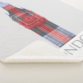 London Big Ben Union Jack Sherpa Deken (3/4)