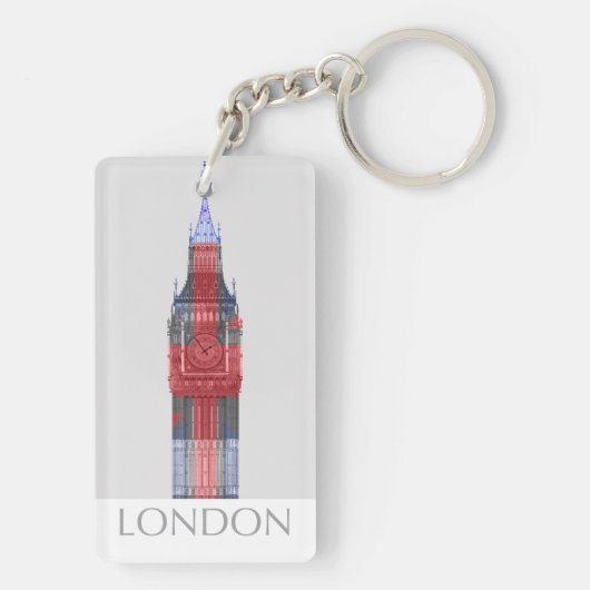 London Big Ben Union Jack Sleutelhanger (achterkant)
