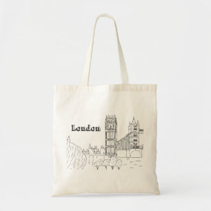 London Big Ben Vacation Tekening Vacation Art Trav Tote Bag