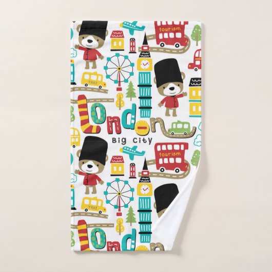 London Big City en Beer Guard Pattern Bad Handdoek (Handdoek)