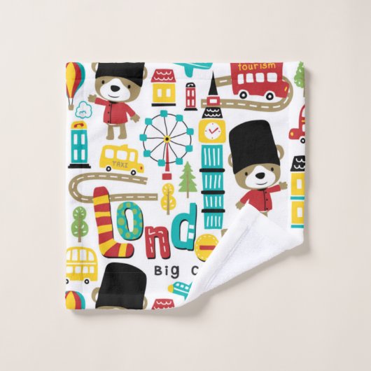 London Big City en Beer Guard Pattern Bad Handdoek (Wasdoekje)