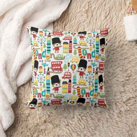 London Big City en Beer Guard Pattern Kussen (Deken)