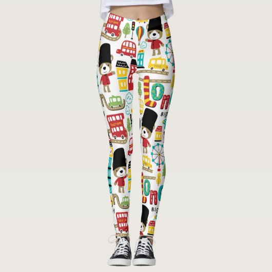 London Big City en Beer Guard Pattern Leggings (Voorkant)