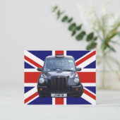 London Black Taxi Cab Briefkaart (Staand voorkant)