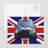 London Black Taxi Cab Briefkaart (Voorkant / Achterkant)