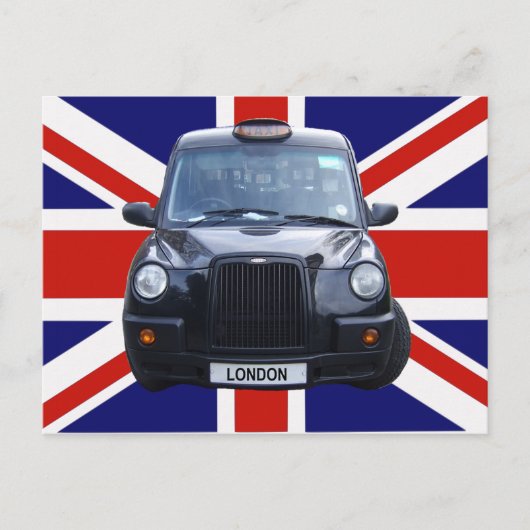 London Black Taxi Cab Briefkaart (Voorkant)