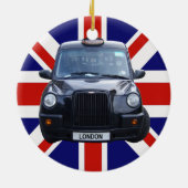 London Black Taxi Cab Keramisch Ornament (Achterkant)