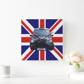 London Black Taxi Cab Vierkante Klok (Huis)