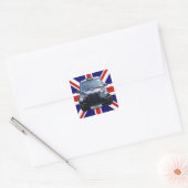 London Black Taxi Cab Vierkante Sticker (Envelop)