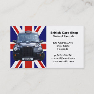 London Black Taxi Cab Visitekaartje