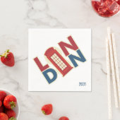 London Blue Red Custom Servet (Insitu)