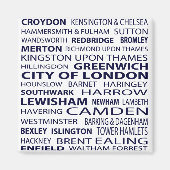 London Boroughs Magnet (wit) (Voorkant)