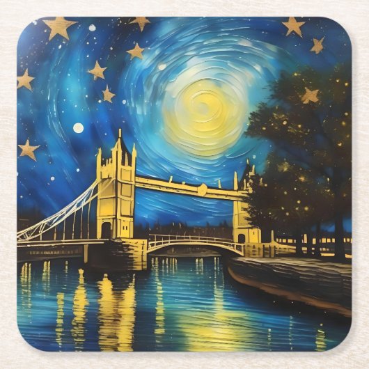 London Bridge Acrylkunst, Kartonnen Onderzetters (Voorkant)