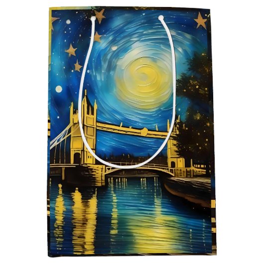 London Bridge Acrylkunst, Medium Cadeauzakje (Voorkant)