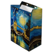 London Bridge Acrylkunst, Medium Cadeauzakje (Achterkant Gekanteld)