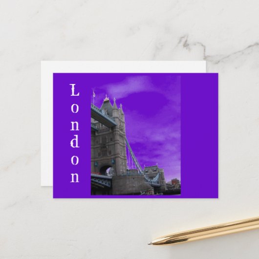 London Bridge Briefkaart (Voorkant / Achterkant in situ)