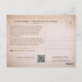 London Bridge  Briefkaart (Achterkant)