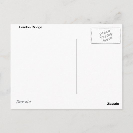 London Bridge Briefkaart (Achterkant)