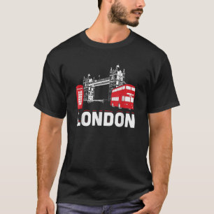 London Bridge Bus Big Ben en telefooncel Funny BR T-shirt