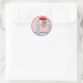 London Bridge Cat Ronde Sticker (Tas)