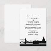 London Bridge CityScape bruiloft uitnodiging (Voorkant / Achterkant)