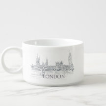 London Bridge en Big Ben Ink Sketch