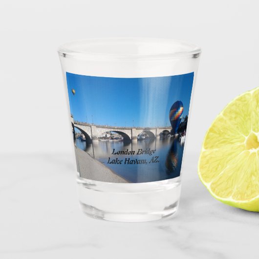London Bridge-heetballon Shot Glas (Voorkant)