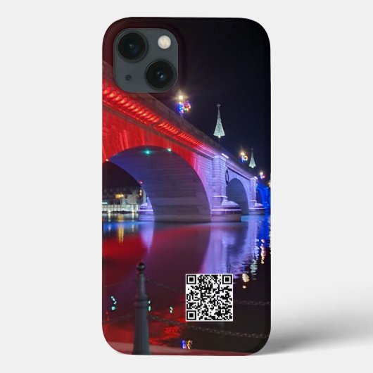 London Bridge in rood wit en blauw Case-Mate iPhone Case (Achterkant)