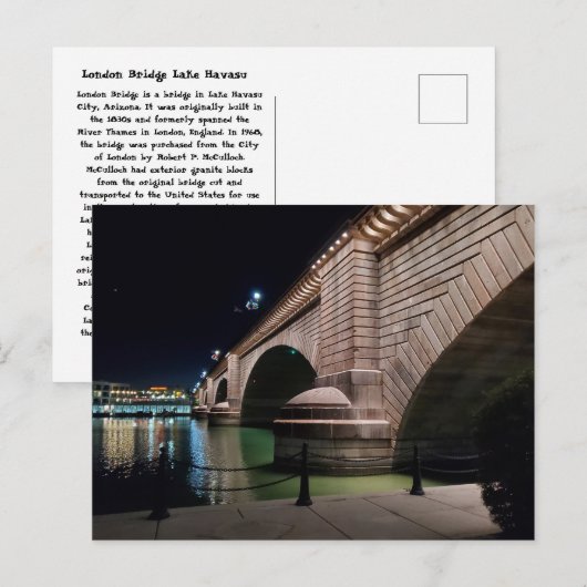 London Bridge Lake Havasu Briefkaart (Voorkant / Achterkant)