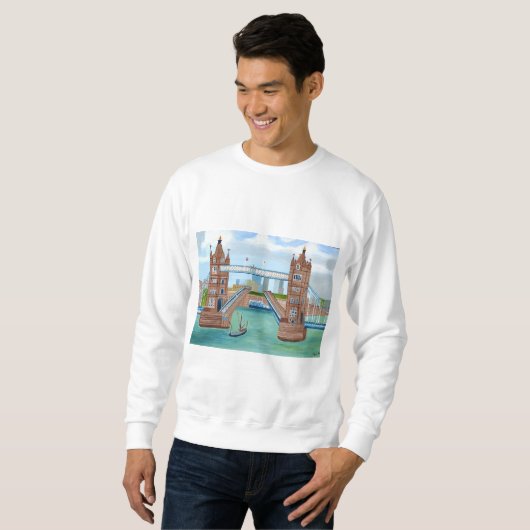 London Bridge Mannen Basic Sweatshirt (Voorkant volledig)
