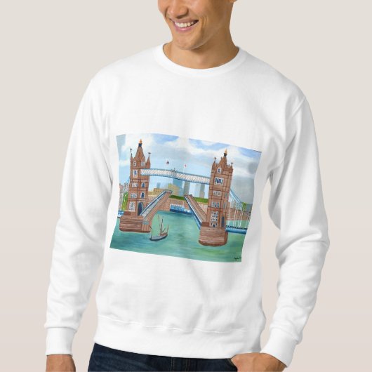 London Bridge Mannen Basic Sweatshirt (Voorkant)