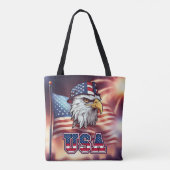 London Bridge met de Amerikaanse Bald Eagle Tote Bag (Achterkant)