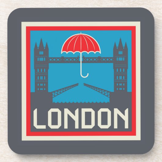London Bridge met Umbrella Bier Onderzetter (Voorkant)