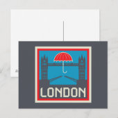 London Bridge met Umbrella Briefkaart (Voorkant / Achterkant)