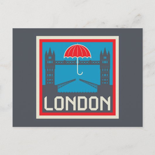 London Bridge met Umbrella Briefkaart (Voorkant)