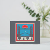 London Bridge met Umbrella Briefkaart (Staand voorkant)