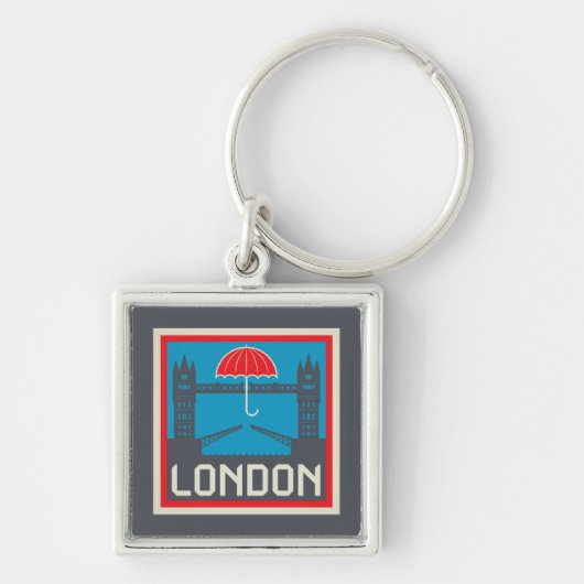 London Bridge met Umbrella Sleutelhanger (Voorkant)
