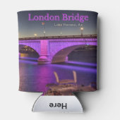 London Bridge verlicht met paarse lichten! Blikjeskoeler (Achterkant)