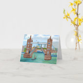 London Bridge wenskaart Kaart (Gele Bloem)