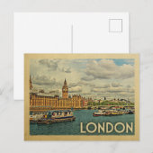 London Briefkaart England Vintage Travel (Voorkant / Achterkant)