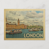London Briefkaart England Vintage Travel (Voorkant)