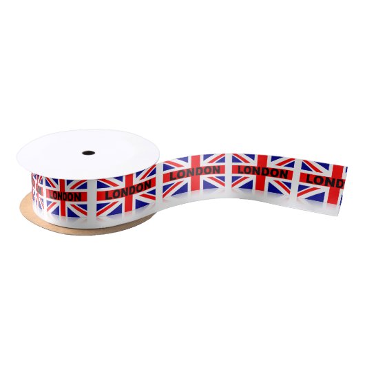 London British Flag Red Blue White Satijnen Lint (Spoel)