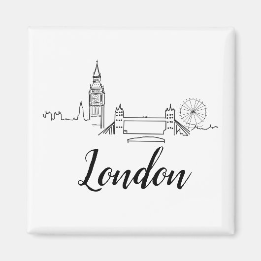 London British Illustration Magneet (Voorkant)