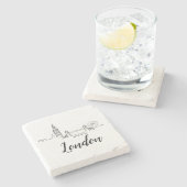 London British Illustration Stone Onderzetter (Zijkant)