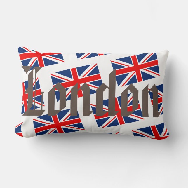 London Britse Vlag Print Patroon Kussen (Voorkant)