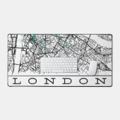 London Bureaubladmat Kaart Bureaumat (Keyboard & Muis)